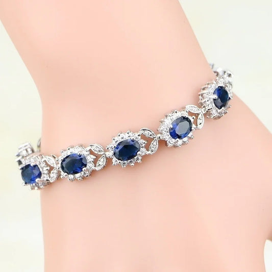 Fashionable and Exquisite Crystal Gemstone Bracelet Temperament Elegant Charm Bracelet Women\\'s Dinner Party Jewelry Girl Gift