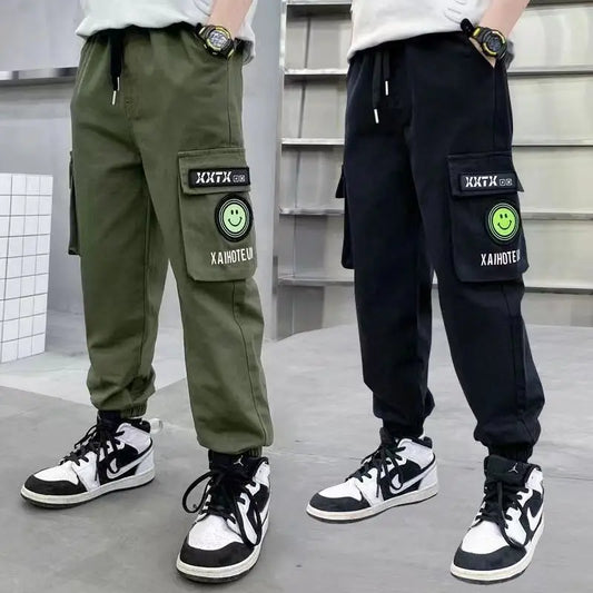 New Spring and Autumn Children's Teenage Boys Casual School Sports Pants Korean Pants Jogging Children's Jogging Sports Pants